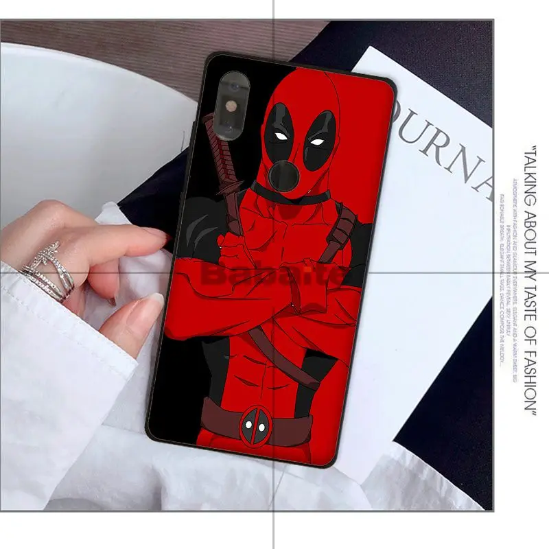 Babaite Marvel Hero Deadpool черный мягкий чехол для телефона из ТПУ Redmi 5 plus Note 4 4X Xiaomi MI 6 8 8SE