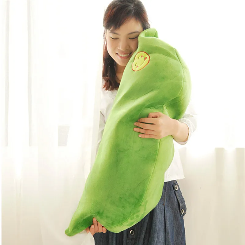 Creative Smile Bean Pea Pod Pillow Cute Bed Sleeping Plush Stuffed Toy Doll Kids Baby Birthday Gift CSY0917 T830P30 | Дом и сад