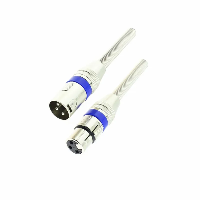 5 шт./лот никелированный 3pin Мужской и Женский XLR аудио кабель MIC разъем для