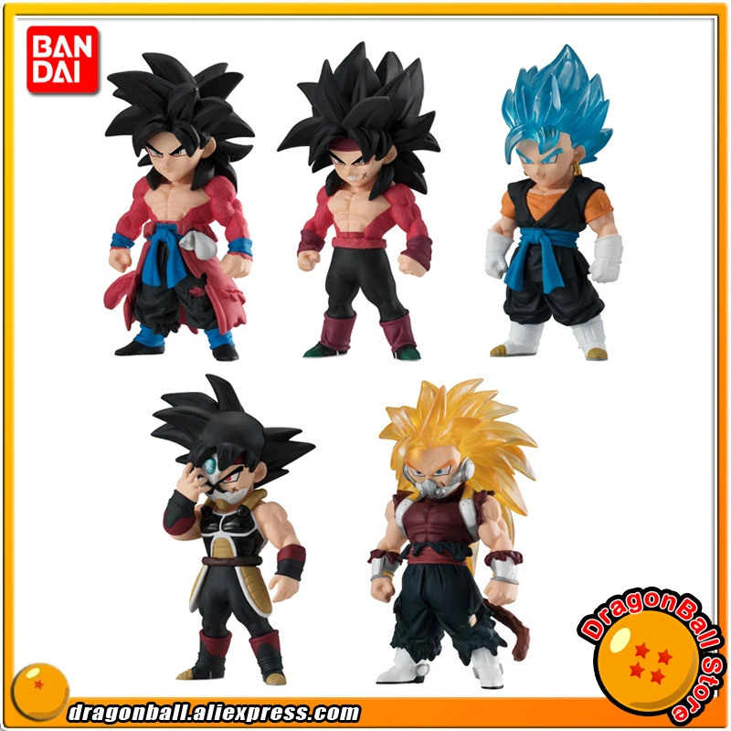 "Супер Dragon Ball-Z Heroes" BANDAI рекламные Коллекционные фигурки-набор из 5 шт. Goku Bardock Vegetto Cumber(злой Саян