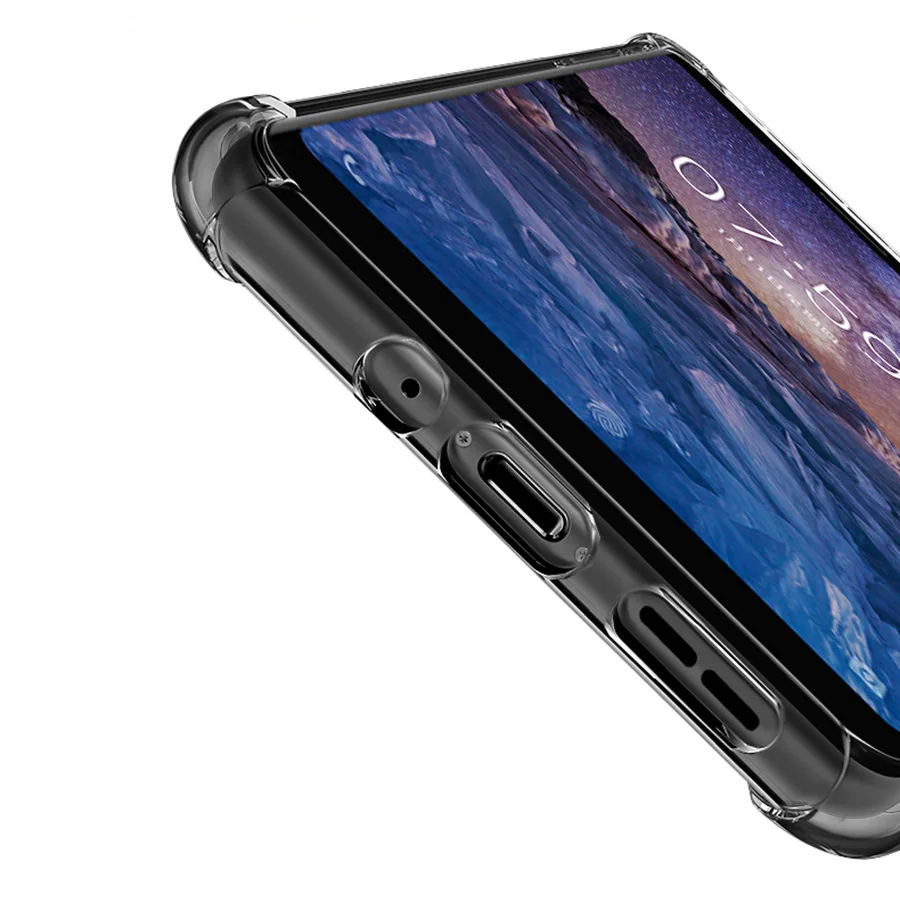 Для Nokia 7 Plus чехол антидетонационный силиконовый Премиум ТПУ мягкий для телефона