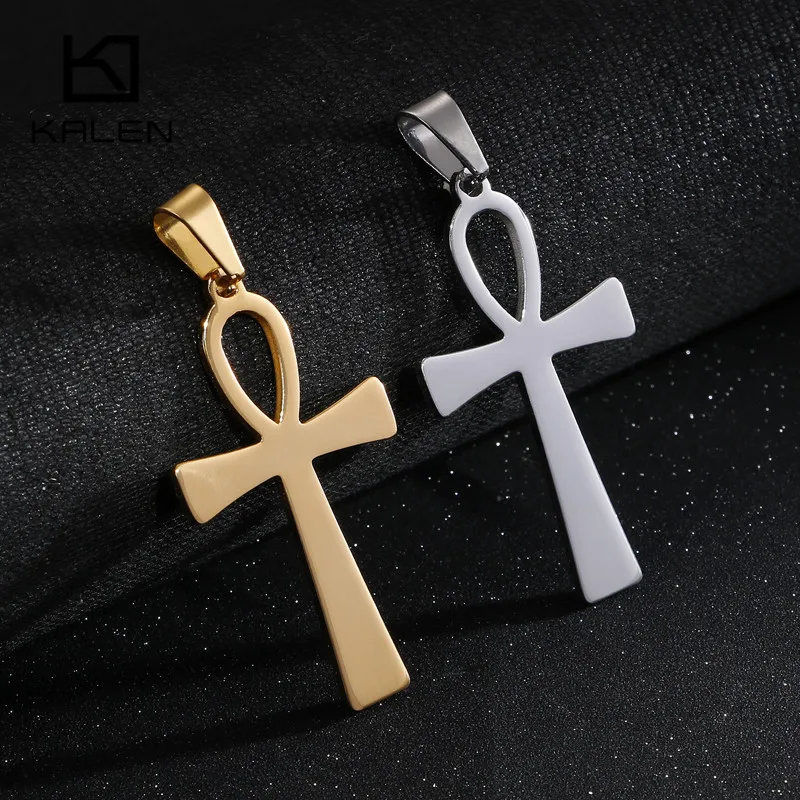 Классическое ожерелье KALEN Египетский Анкх символ жизни подвеска золото