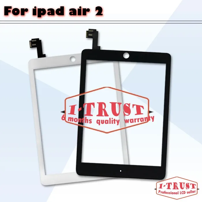 Горячая OEM сенсорный стеклянный экран дигитайзер для iPad Air 2 Передняя сборка Замена Сенсорный экран для iPad 6