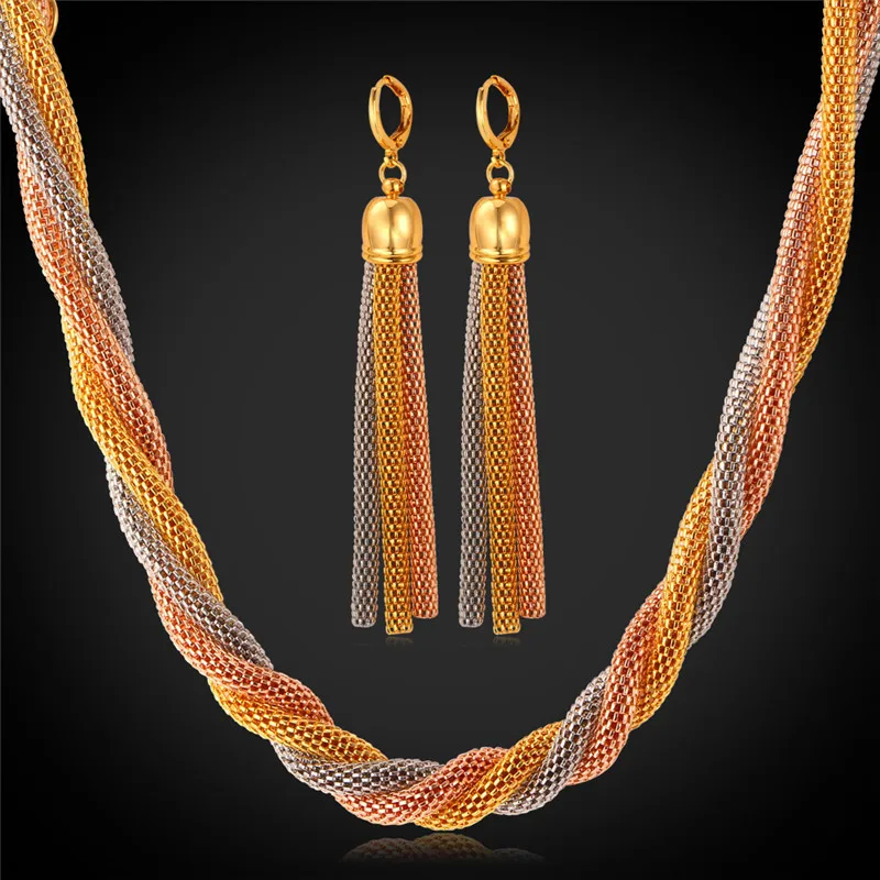 Комплект из колье и серёг нержавеющей стали|african necklace set|jewelry sets for womennecklace set |