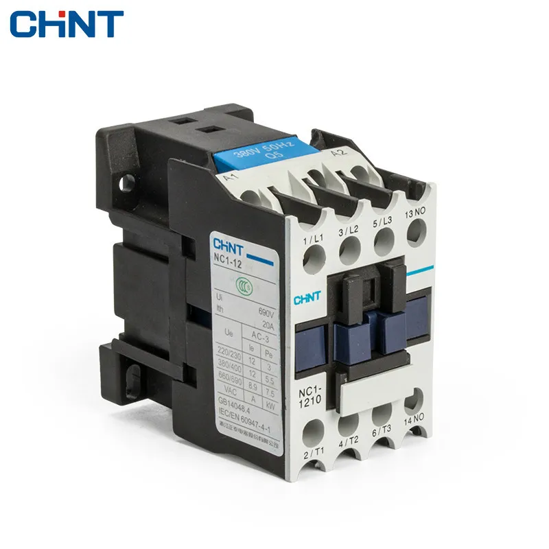 Контактор chint ac Электрический CJX2 LC1 NC1 1210 220 В 380 110 контактор крепление на din рейку|ac