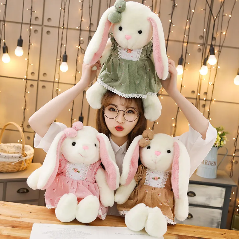 Милый Плюшевый кролик игрушка мягкие игрушки в виде животных юбка куклы детские