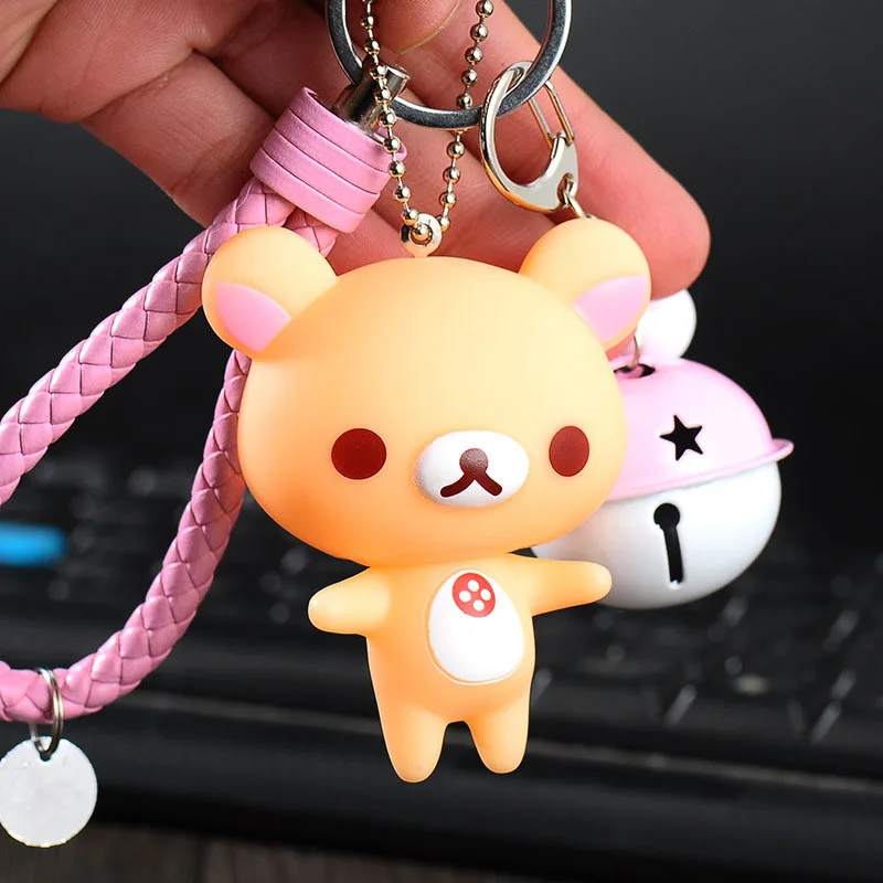 Брелок для ключей Rilakkuma милый мультяшный Мишка брелок с подвеской в виде