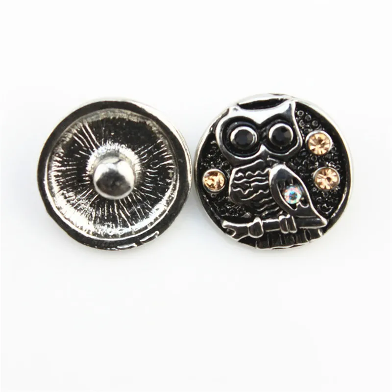 Mix Many Animal Metal Charms 18mm Owl Snap Button Bracelet For Women Fashion DIY Jewelry 2017 Hot Sale | Украшения и аксессуары