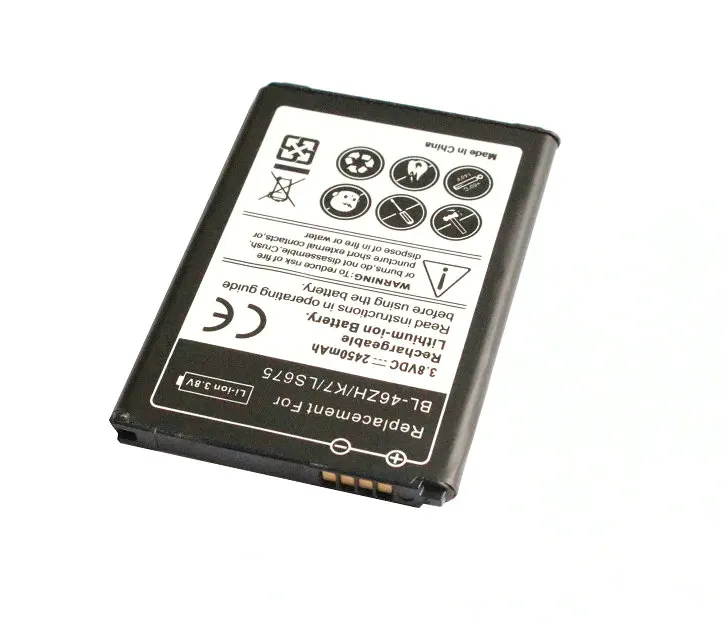 Ciszean 1x2450 мА/ч BL 46ZH Батарея для LG AS330 K332 K350N K371 K373 K7 Tribute 5 K8 (2016) K89 LS675 M1 M1V MS330 US375|battery