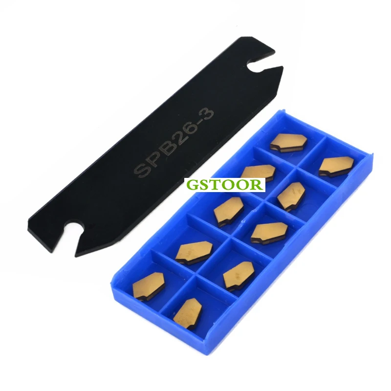 1pc SPB26-3 Parting Grooving Cut-Off ToolHolder+ 10pcs GTN-3 SP300 Carbide Inserts For Machine CNC lathe Turning Tool