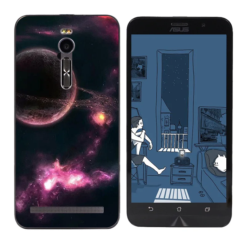 Soft Silicone Cover Case for ASUS Zenfone 2 ZE551ML ZE550ML Triangle Printing Phone Zenfone2 |