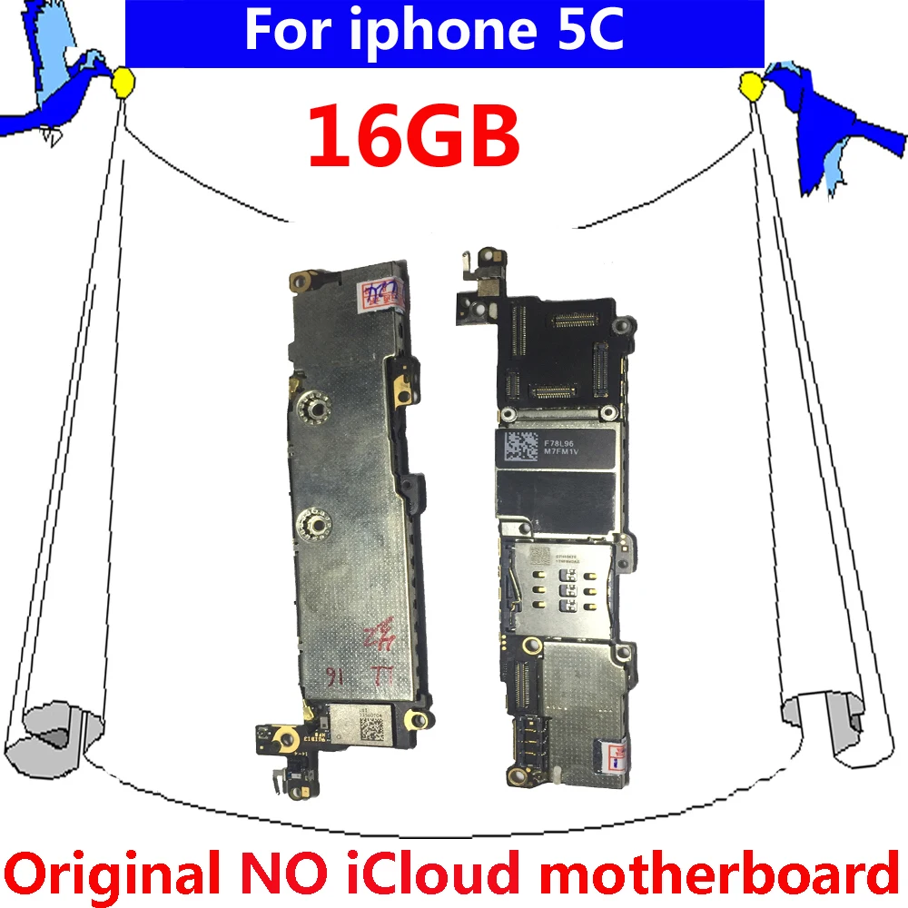 16 ГБ Бесплатный iCloud материнская плата IOS системная Логическая для iphone 5C