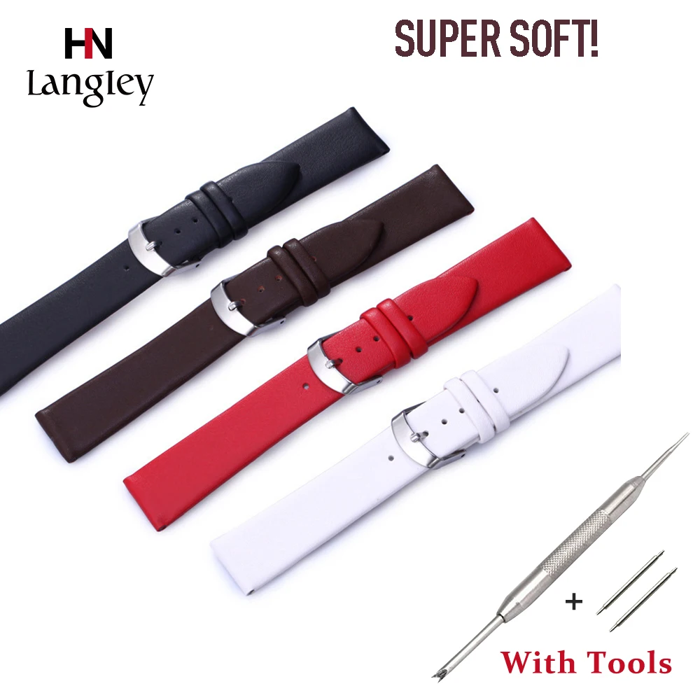 Натуральная кожа Ремешок Ультратонкий Супер Мягкие Ремешки для наручных часов 10