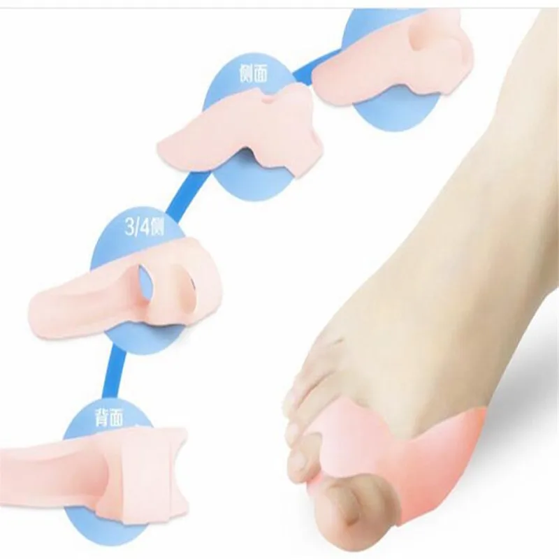 2 шт./лот, силиконовый гель, натуральная, Hallux ValgusBicyclic, ортопедические подтяжки для большого пальца, корректор согнутых пальцев, инструмент для ухода за ногами, облегчение боли CKaN
