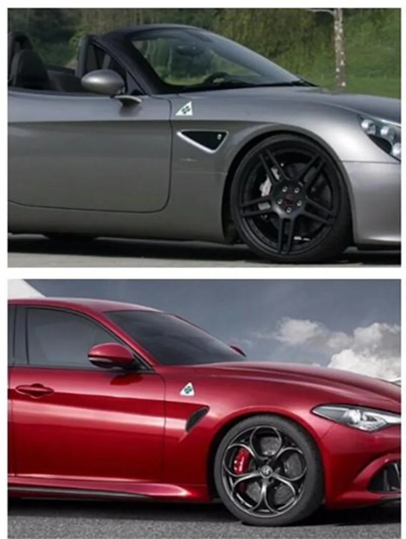 Алюминиевые наклейки с листом клевера для ALFA ROMEO 159 146 alfasouth GTV GTA и т. д.|Наклейки на