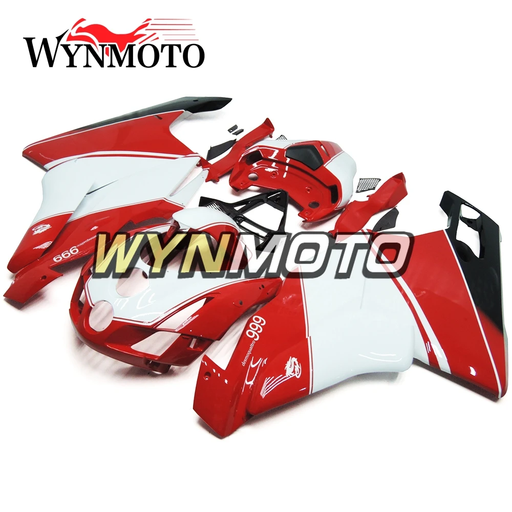 

Full Red White Fairings For Ducati 999 749 Biposto 2003-2004 Injection ABS Plastics 03 04 Motorcycle Bodywork Cowlings New Cover