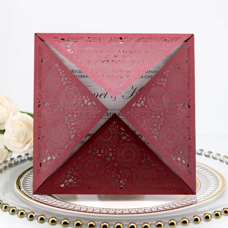 1 шт. кружевные конверты для приглашений на свадьбу|Открытки и приглашения| |