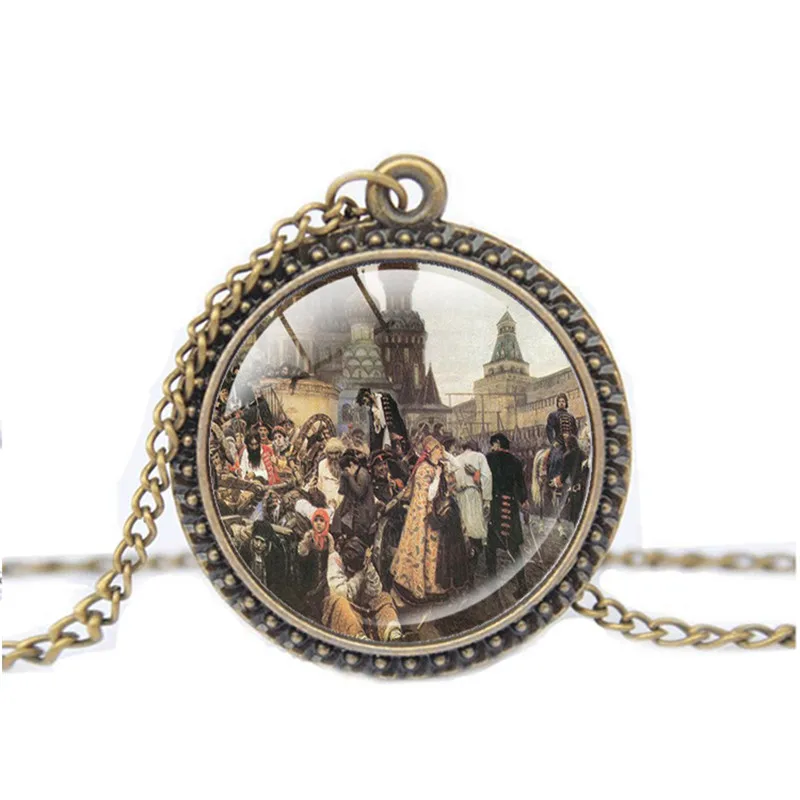 Василий Сурикова Jewelry утро streltsy's выполнения ожерелье фото Стекло Кабошон