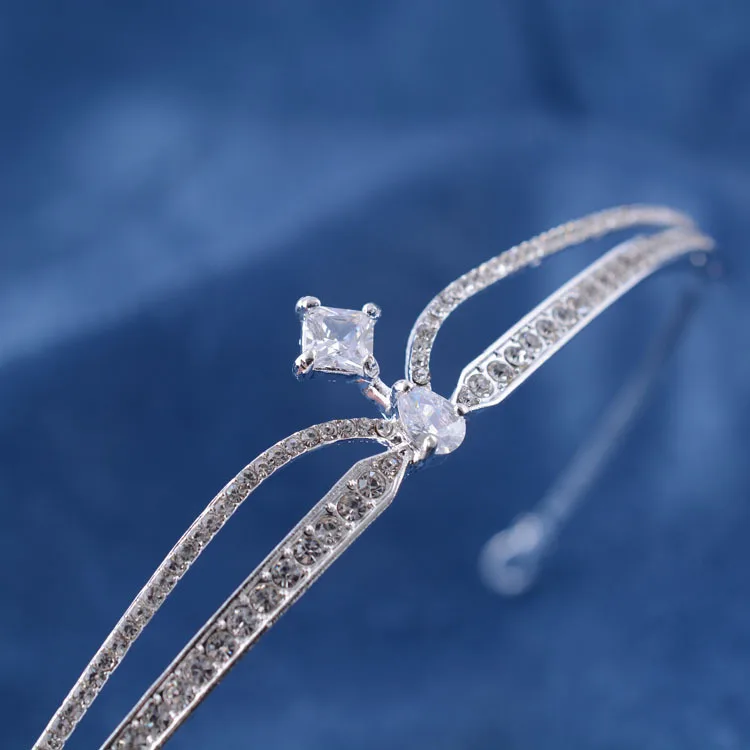 Новинка 2017 женская свадебная повязка на голову с фианитами|headband hair jewelry|hair jewelrybridal