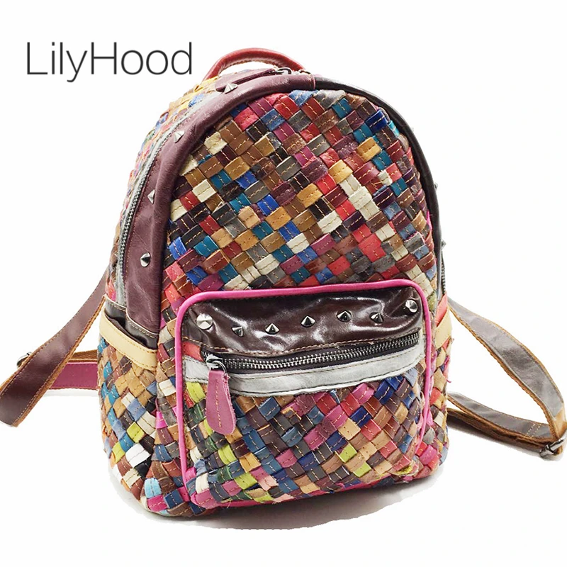 LilyHood рюкзак из овечьей кожи Модный повседневный женский натуральной с
