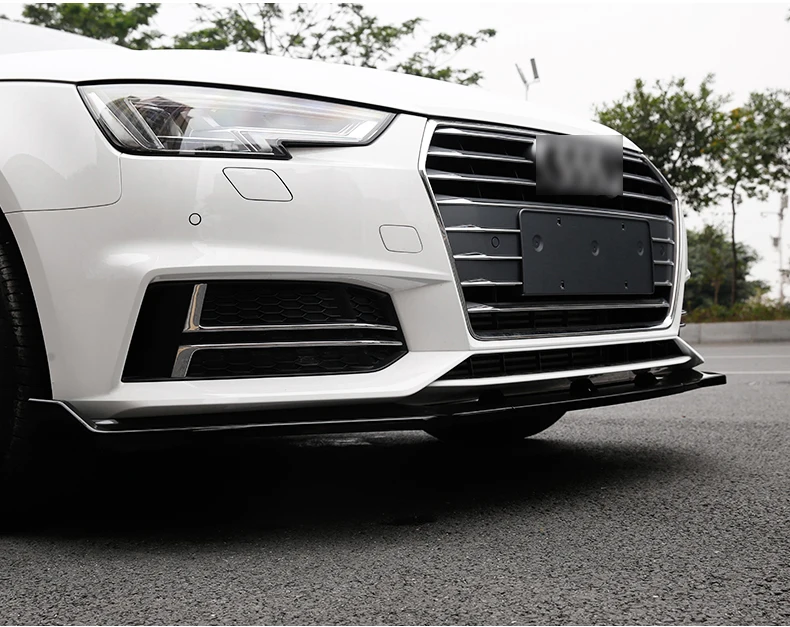 Карбоновая передняя губа для Audi A4 S4 B8.5(2013-) Facelifed Z стиль углеродного волокна/FRP переднего бампера губ(только подходит S4 бампер) Комплект кузова
