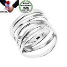 OMHXZJ, оптовая продажа, Европейская мода, женский, мужской, вечерний, свадебный подарок, серебряные кольца, полые кольца из стерлингового серебра 925 пробы RR206