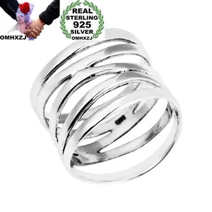 OMHXZJ, оптовая продажа, Европейская мода, женский, мужской, вечерний, свадебный подарок, серебряные кольца, полые кольца из стерлингового серебра 925 пробы RR206