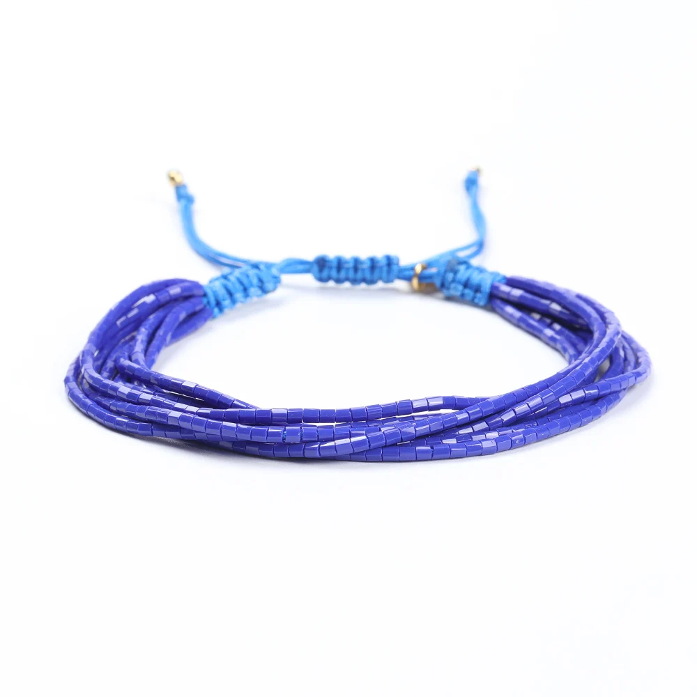 Go2boho MIYUKI сглаза браслет Мода Insta ювелирные изделия Bileklik синяя Хамса рука Pulseras Mujer браслет женский подарок ручной работы - Окраска металла: MG-B180106C Insta
