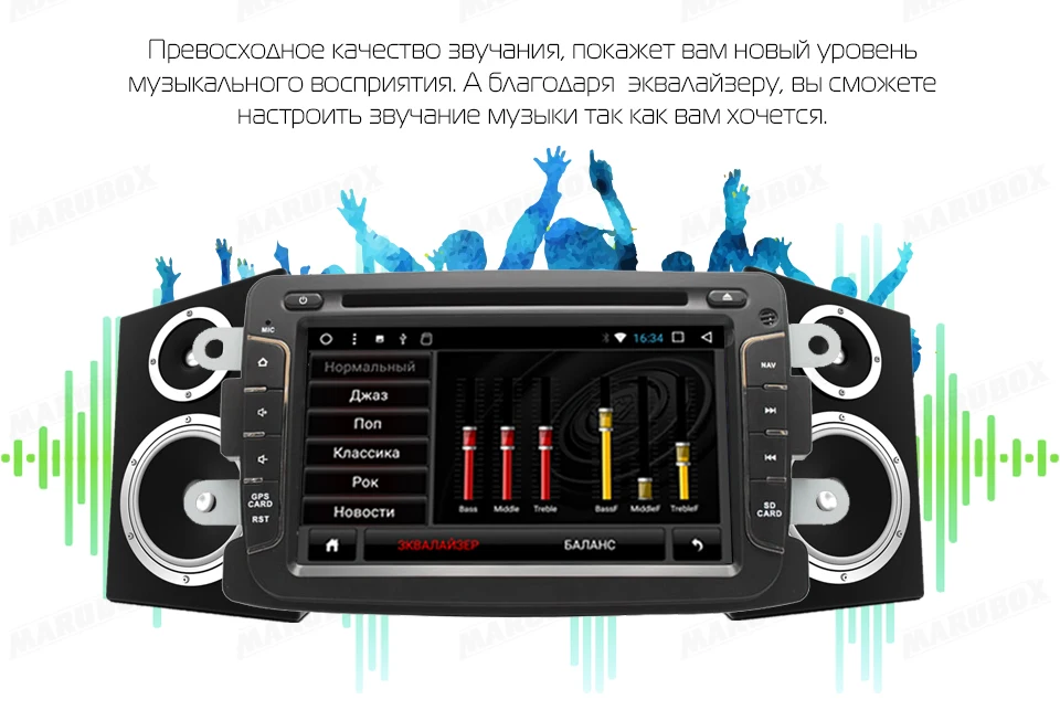 MARUBOX 2 Din Android 8,1 для Renault Duster 2010-, Logan, Sandero gps Navi Стерео Радио dvd-плеер автомобиля 7A602DT8