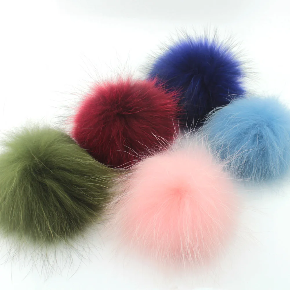 Помпоны из искусственного меха енота и лисы 2 шт.|jewelry finding|diy jewelryjewelry diy |