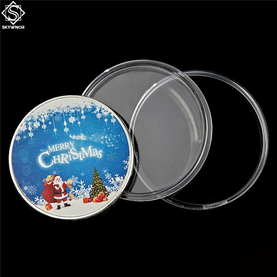 2019 Рождественская Монета подарки Санта снеговик игрушечные эльфы натальные