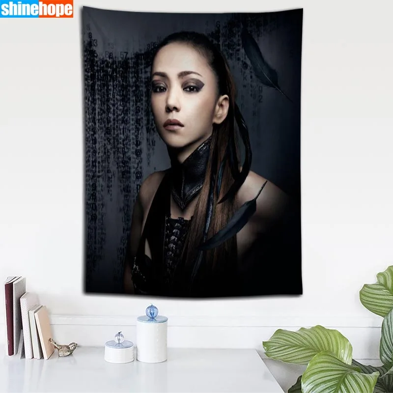 Пользовательские Namie Amuro настенный гобелен, свадебный подарок, постельное покрывало, пляжное полотенце Йога-Пикник коврик 140X200 см - Цвет: Tapestry 17
