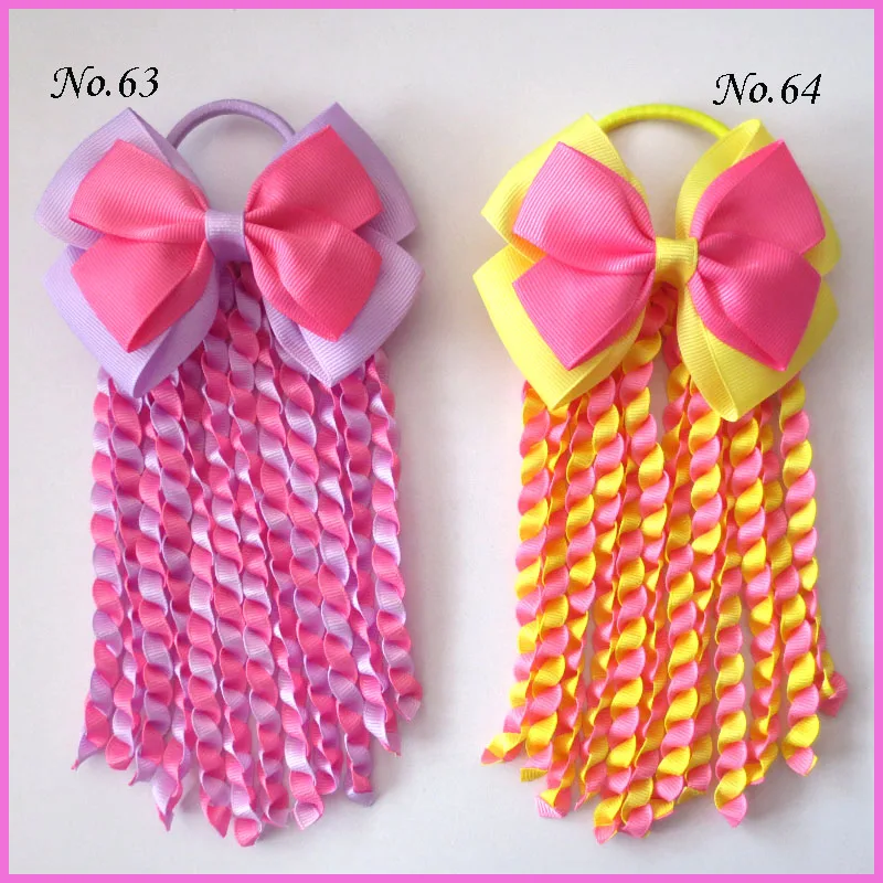12 благословение хорошая девушка 4," двойной ангел Hairbow лента плетеная резинка для хвоста