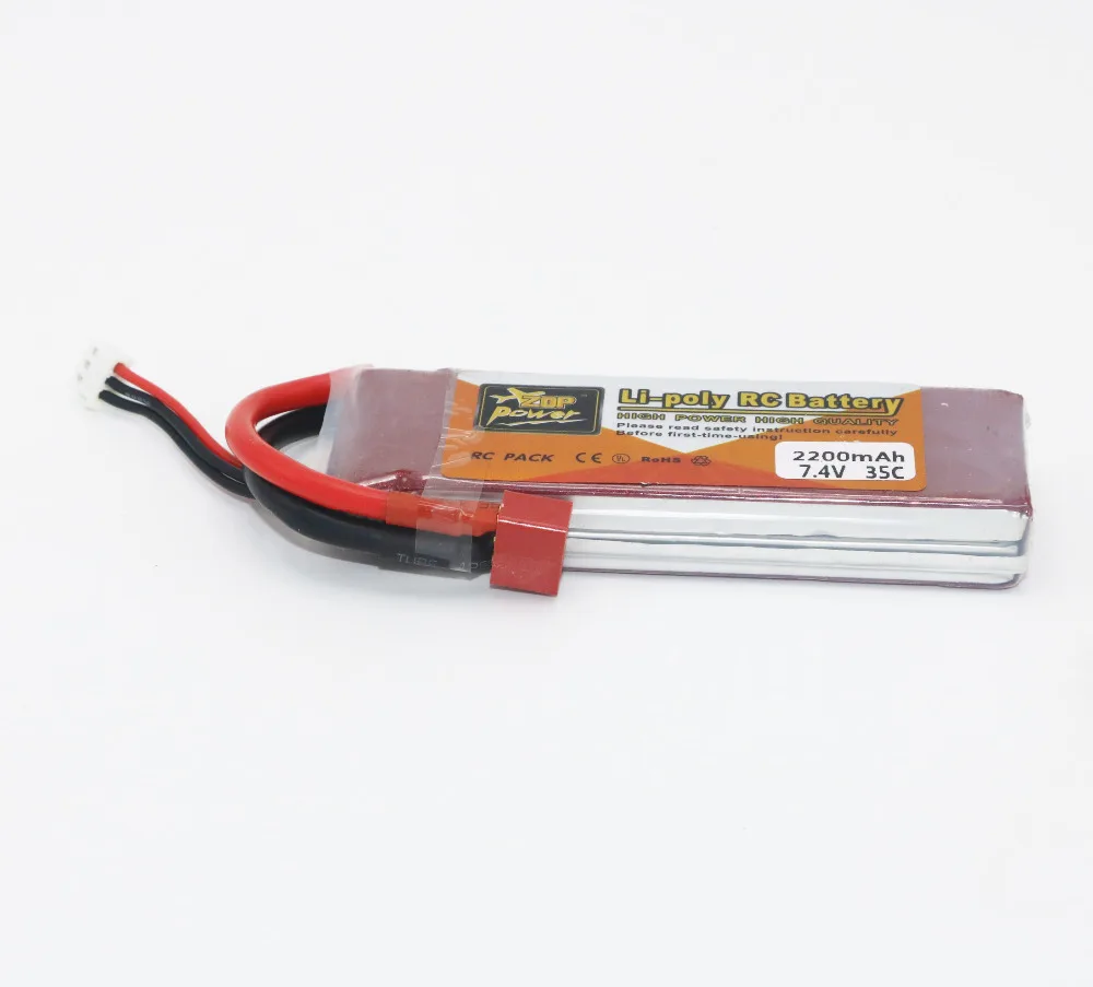 Аккумулятор ZOP Power 2S LiPo 7 4 В 2200 мАч 35C Lipo батарея с Т образной вилкой для