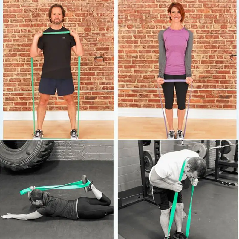 41inch rubber fitness elastic band latex Resistance Bands Exercise pull up training CrossFit equipment workout Yoga pilates | Спорт и