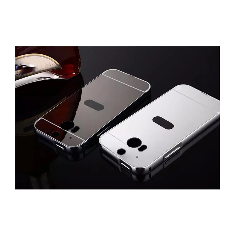 Металлический зеркальный чехол для HTC One M8 M9 M10 E9 Plus алюминиевая рамка + задняя