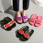 Женские летние шлепанцы с милыми губ, пляжные шлепанцы, шлепанцы, женская обувь, шлепанцы, Прямая поставка