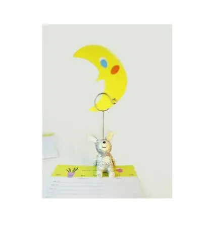 Rabbit Металлическая Смола милый зоопарк животное бумага фото клип держатель Свадебная вечеринка фото украшения примечание клип декоративный держатель сообщения подарок - Цвет: Rabbit