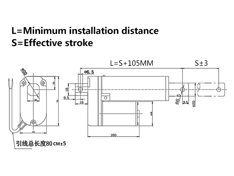 Linear Actuator 12V DC Motor 150N 60mm/s Stroke 300-1200mm Electric IP54 Aluminum Alloy Waterproof CE RoHS ISO | Обустройство дома