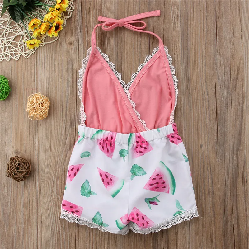 Милые детские свободные шорты с кружевным принтом детская одежда комбинезон для