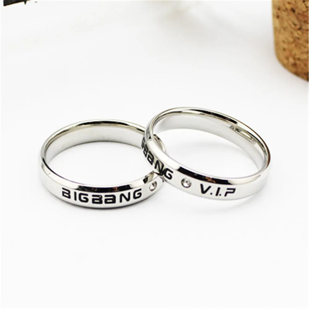 KPOP Bigbang GD& TOP V.I.P серебряное кольцо мужские или женские кольца Z0142