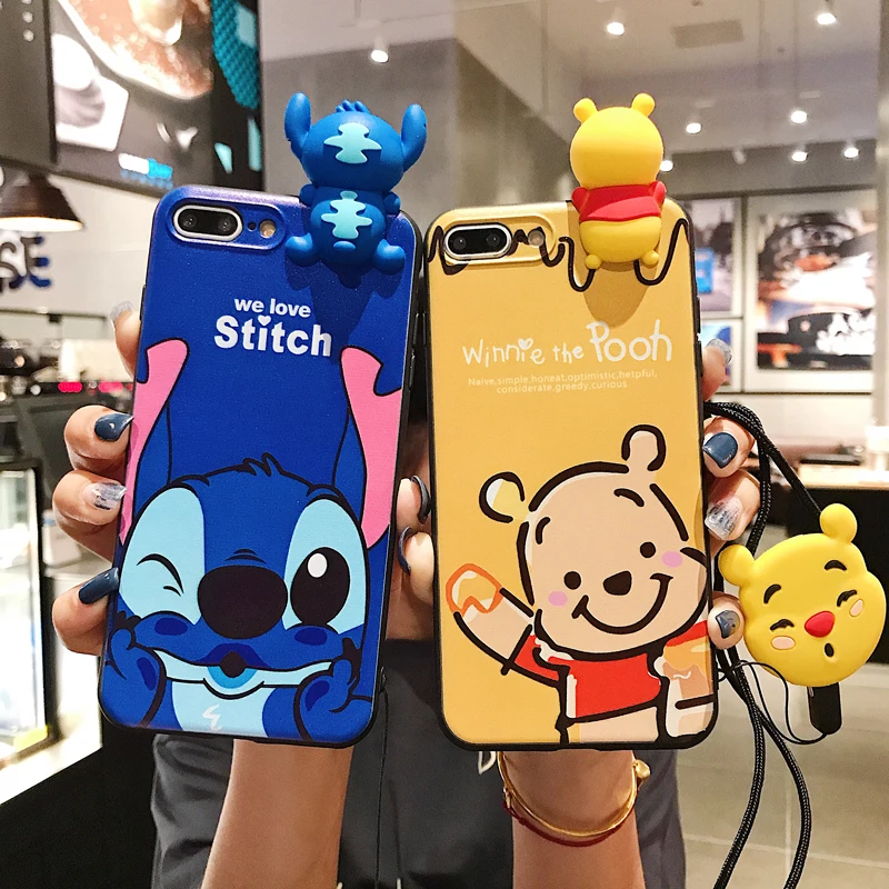 Мягкий силиконовый чехол с мультипликационным узором для iphone 7, 6, 6 S, 8 Plus, X, XR, XS MAX, со шнурком, воздушный шар, стент, чехол для телефона