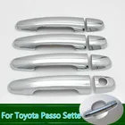 FUNDUOO для Toyota Passo Sette Perodua MyVi, новинка, хромированная Автомобильная крышка ручки двери, чаша, отделка, Стайлинг автомобиля