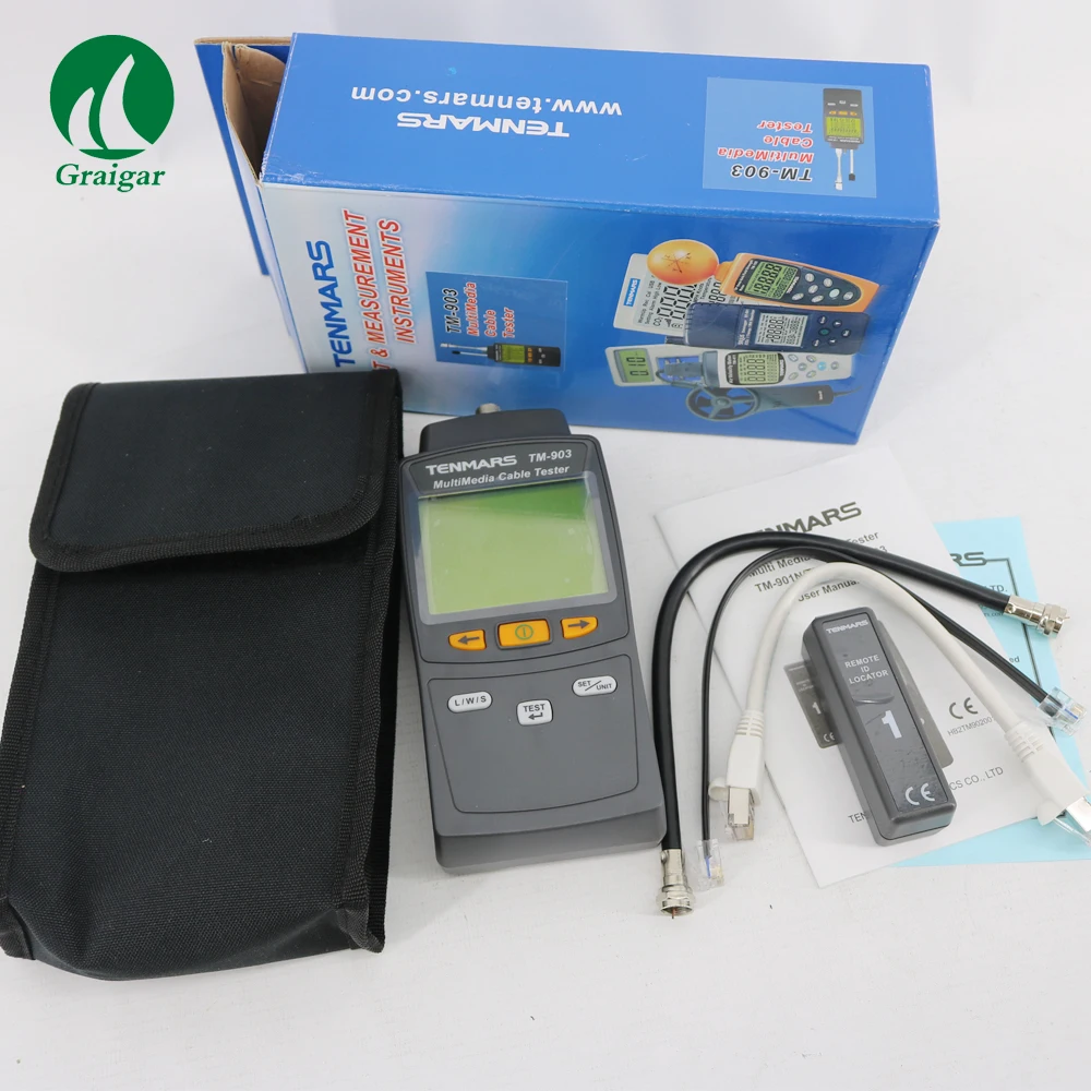 Tenmars TM-903 Multimedia LAN cable Tester TM903handheld Network tester of RJ-45 F-Connector | Инструменты