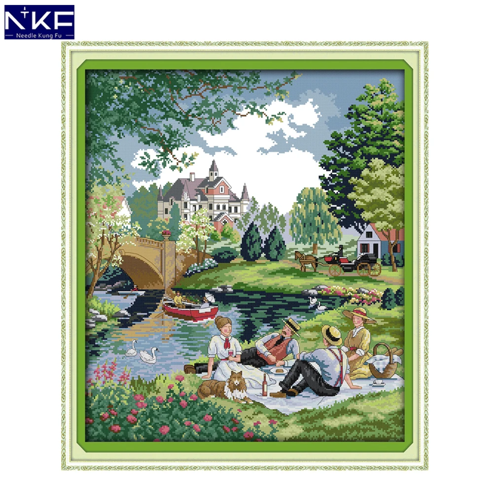 Набор для вышивки крестиком NKF в пригородном стиле домашнего декора пикника