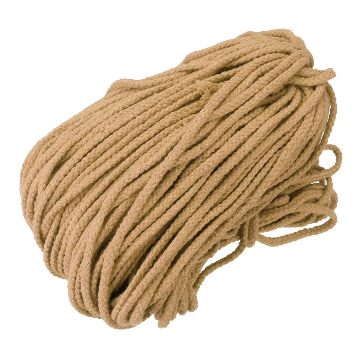 CAMEL 11 цветов, 100 м, 5 мм, 109 ярдов, хлопковая витая веревка, шнур макраме, ручная работа, плетеный шнур, текстильный Декор для дома - Цвет: CAMEL