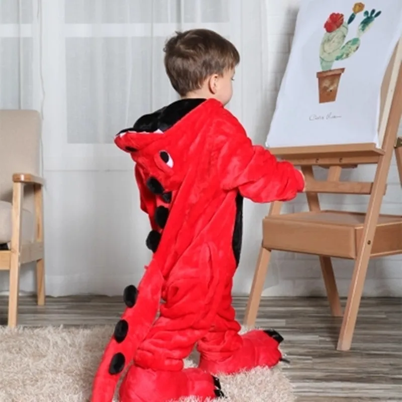 Покемон чармандер комбинезон для косплея, костюм детская одежда фланелевое одеяло, Пижама-комбинезон для мальчиков и девочек, карнавал на Хэллоуин