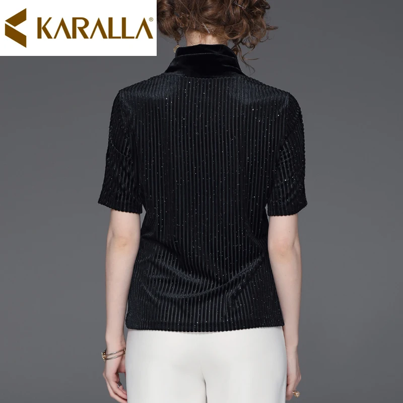 Высококачественные модные яркие шелковые футболки с коротким рукавом из