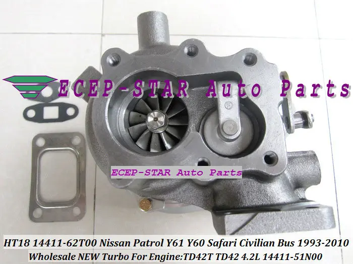 Бесплатная доставка HT18 14411 62T00 51N00 09D60 турбо для NISSAN Safari Patrol Y60 Y61 автобус W40 W41 TD42T TD42Ti