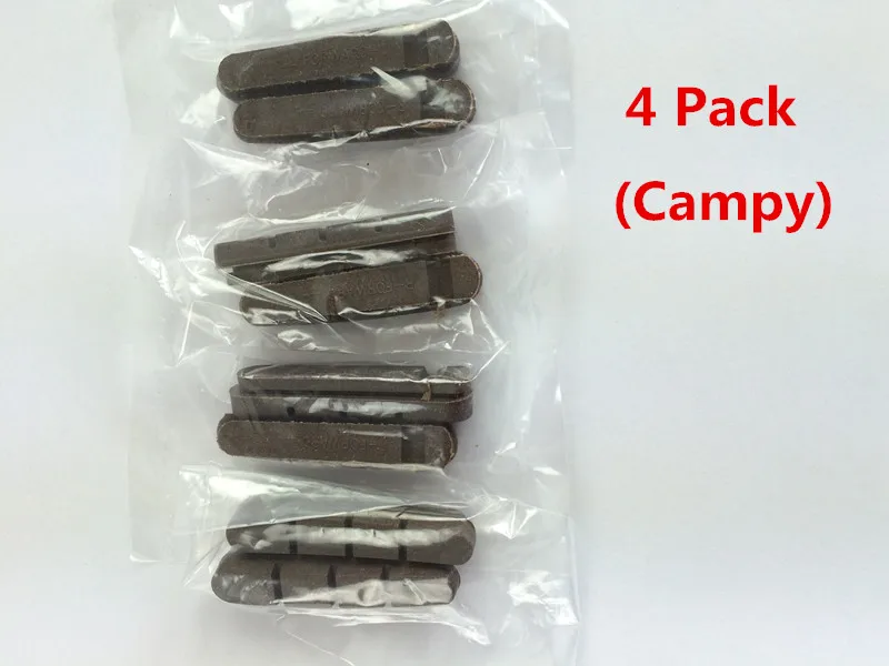 4 Pack Campy Поездки 2 шт./упак. тормоз для дорожного велосипеда колодки карбоновые колеса диски использовать Замена тормозные колодки V тормозные колодки для Shiman0 Campy Замена - Цвет: 4 Pack Campy